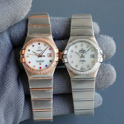 Omega Double Eagle Constellation 6T51 Movement Luminous 27*10.5mm Diamond Bezel Watch